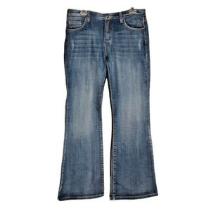 Mudd Jeans Womens Size 11 Flared‎ Leg Blue Denim Cotton Blend Pants Vintage